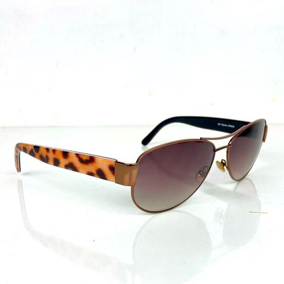 KATE SPADE Flynn/s Flynns Animal Print Aviator Sunglasses Matte Rose Gold - Picture 1 of 16